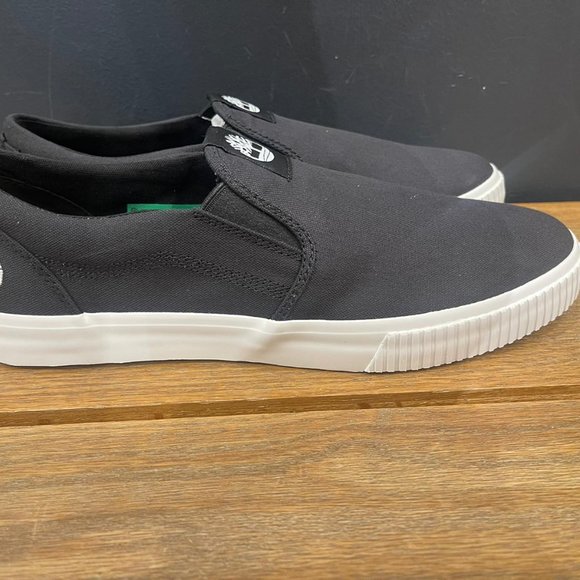 TIMBERLAND MEN\'S MYLO BAY LOW SLIP ON SNEAKER BLACK CANVAS A662W ALL SIZES